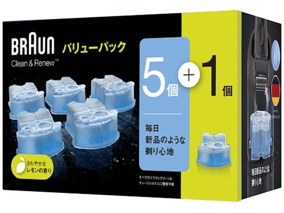 ブラウン クリーン&リニューシステム専用洗浄液カートリッジ5+1個 CCR5CR 1個（ご注文単位1個）【直送品】