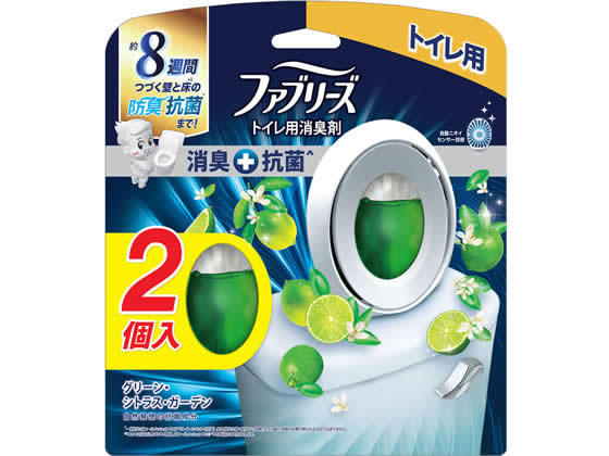 P&G ファブリーズ トイレ用消臭剤 +抗菌 グリーン・シトラス・ガーデン2P 1パック（ご注文単位1パック）【直送品】