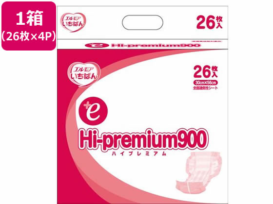 カミ商事 エルモアいちばん +e Hi-premium900 26枚×4P 1箱（ご注文単位1箱）【直送品】