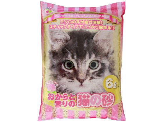 サノテック おからと香りの猫の砂 6L 1個（ご注文単位1個）【直送品】