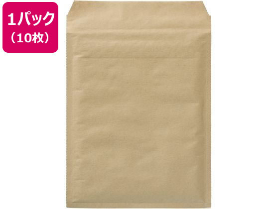 ユニオンキャップ クッション封筒 茶 280×230mm B5用 10枚 LC-2B 1パック（ご注文単位1パック）【直送品】