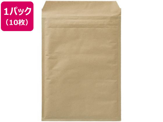 ユニオンキャップ クッション封筒 茶 340×255mm A4用 10枚 LC-3B 1パック（ご注文単位1パック）【直送品】