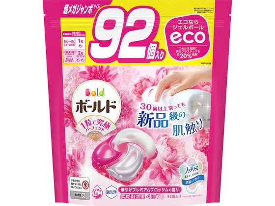 P&G ボールドジェルボール4D プレミアムブロッサム 詰替 92個入 1袋（ご注文単位1袋）【直送品】