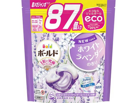 P&G ボールドジェルボール4D ホワイトラベンダー&ジャスミン 詰替 87個 1袋（ご注文単位1袋）【直送品】