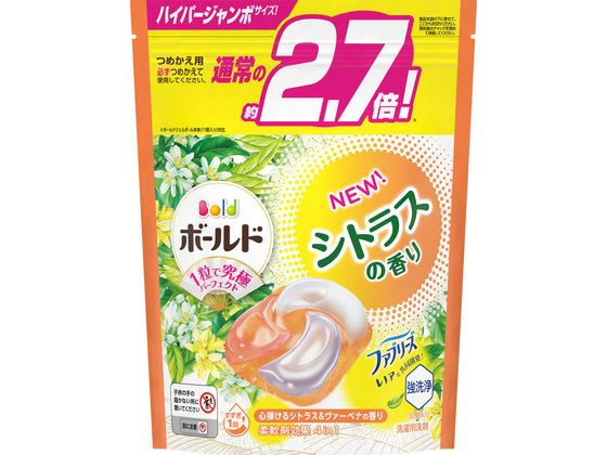 P&G ボールドジェルボール4D シトラス&ヴァーベナ 詰替 30個入 1袋（ご注文単位1袋）【直送品】