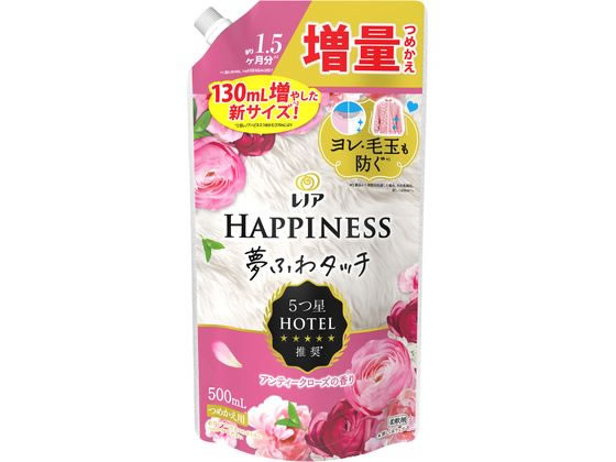 P&G レノア ハピネス 夢ふわタッチ アンティークローズ 詰替 500mL 1個（ご注文単位1個）【直送品】