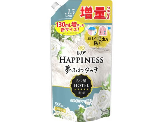 P&G レノア ハピネス 夢ふわタッチ ホワイトティー 詰替 500mL 1個（ご注文単位1個）【直送品】