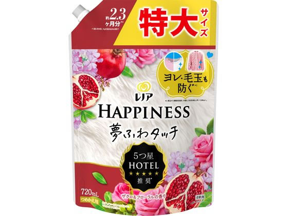 P&G レノア ハピネス 夢ふわタッチ ザクロ&フローラル 詰替 720mL 1個（ご注文単位1個）【直送品】