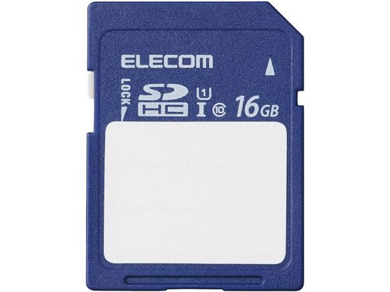 エレコム SDカード 16GB ラベル MF-FS016GU11C 1個（ご注文単位1個）【直送品】