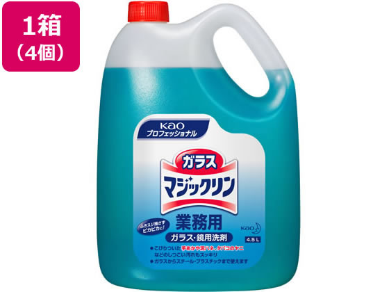 KAO ガラスマジックリン詰替 業務用4.5L×4個 1箱（ご注文単位1箱）【直送品】