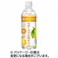 ダイドードリンコ 和ノチカラ 旬搾りゆず炭酸水 500ml ペットボトル 24本/箱 ※軽（ご注文単位1箱）【直送品】