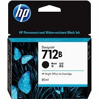 HP HP712B インクカートリッジ ブラック 80ml 3ED29A 1個（ご注文単位1個）【直送品】