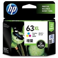 HP HP63XL インクカートリッジ 3色カラー 増量 F6U63AA 1個（ご注文単位1個）【直送品】