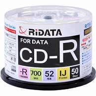 RiDATA データ用CD-R 700MB 1-52倍速 ホワイトワイドプリンタブル スピンドルケース CD-R700EXWP.50RT C 50枚/袋（ご注文単位1袋）【直送品】