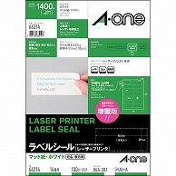 エーワン ラベルシール［レーザープリンタ］ マット紙・ホワイト A4 14面 86.4×38.1mm 四辺余白付 66214 100枚/冊（ご注文単位1冊）【直送品】