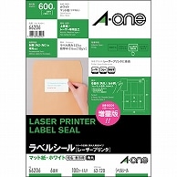 エーワン ラベルシール［レーザープリンタ］ マット紙・ホワイト A4判 6面 宛名表示用 63×120mm 四辺余白付 角丸 66206 100枚/冊（ご注文単位1冊）【直送品】