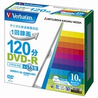 バーベイタム 録画用DVD-R 120分 1-16倍速 ホワイトワイドプリンタブル 5mmスリムケース VHR12JP10V1 10枚/袋（ご注文単位1袋）【直送品】