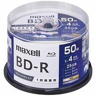 マクセル 録画用BD-R 130分 1-4倍速 ホワイトワイドプリンタブル スピンドルケース BRV25WPG.50SP 50枚/袋（ご注文単位1袋）【直送品】