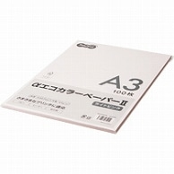 TANOSEE αエコカラーペーパーII A3 ライトピンク 少枚数パック 100枚/冊（ご注文単位1冊）【直送品】