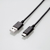 エレコム USB2.0ケーブル(認証品) (A)オス-(C)オス ブラック 1.0m RoHS指令準拠(10物質) MPA-AC10NBK 1本（ご注文単位1本）【直送品】