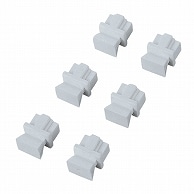 エレコム ほこりカバー RJ45用 ホワイト LD-DUSTWH6 6個/箱（ご注文単位1箱）【直送品】