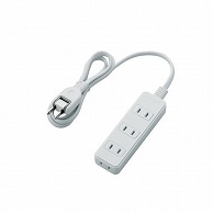 エレコム ほこりシャッター付き電源タップ 2P・4個口 ホワイト 1.0m T-ST02-22410WH 1個（ご注文単位1個）【直送品】