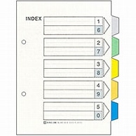 キングジム カラーインデックス A5タテ 2穴 5色5山＋扉紙 903 10組/袋（ご注文単位1袋）【直送品】