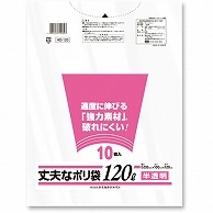 ケミカルジャパン 丈夫なポリ袋 厚口タイプ 半透明 120L HD-120 10枚/袋（ご注文単位1袋）【直送品】