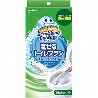 ジョンソン スクラビングバブル 流せるトイレブラシ フローラルソープ 本体 ブラシ4本付 1個（ご注文単位1個）【直送品】