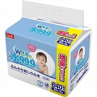 レック 水99.9％ふんわりおしりふきW E00868 80枚 8個/箱（ご注文単位1箱）【直送品】