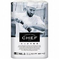 花王 クッキングペーパー CHEF(シェフ) たっぷり吸収 L 100カット 2ロール/袋（ご注文単位1袋）【直送品】