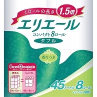 大王製紙 エリエール トイレットティシュー コンパクト ダブル 芯あり 45m 香り付き 64ロール/箱（ご注文単位1箱）【直送品】