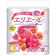 大王製紙 エリエール トイレットティシュー フラワープリント コンパクト ダブル 芯あり 37.5m 香りつき 8ロール/袋（ご注文単位1袋）【直送品】