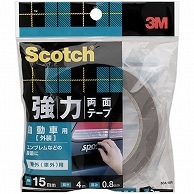 3M スコッチ 強力両面テープ 自動車外装用 15mm×4m SCA-15R 1巻（ご注文単位1巻）【直送品】