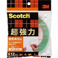 3M スコッチ 超強力両面テープ 透明素材用 12mm×4m STD-12 1巻（ご注文単位1巻）【直送品】