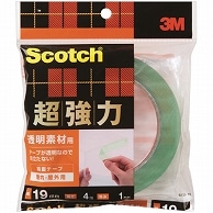 3M スコッチ 超強力両面テープ 透明素材用 19mm×4m STD-19 1巻（ご注文単位1巻）【直送品】