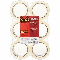 3M スコッチ 透明梱包用テープ 中・軽量物用 48mm×50m 313-6PN 6巻/袋（ご注文単位1袋）【直送品】