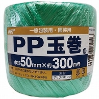 アイネット PP玉巻 50mm×300m巻 緑 IH-105-401G 1巻（ご注文単位1巻）【直送品】