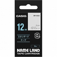 カシオ NAME LAND スタンダードテープ 12mm×8m 透明/白文字 XR-12AX 1個（ご注文単位1個）【直送品】