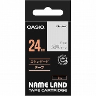 カシオ NAME LAND スタンダードテープ 24mm×8m 透明/白文字 XR-24AX 1個（ご注文単位1個）【直送品】