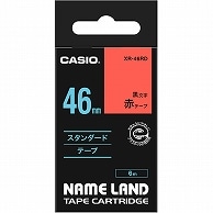 カシオ NAME LAND スタンダードテープ 46mm×6m 赤/黒文字 XR-46RD 1個（ご注文単位1個）【直送品】