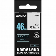 カシオ NAME LAND スタンダードテープ 46mm×6m 透明/黒文字 XR-46X 1個（ご注文単位1個）【直送品】