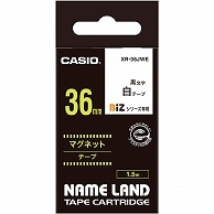 カシオ NAME LAND マグネットテープ 36mm×1.5m 白/黒文字 XR-36JWE 1個（ご注文単位1個）【直送品】