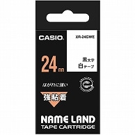 カシオ NAME LAND 強粘着テープ 24mm×5.5m 白/黒文字 XR-24GWE 1個（ご注文単位1個）【直送品】