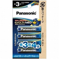 パナソニック アルカリ乾電池 エボルタNEO エシカルパッケージ 単3形 LR6NJ/4B 4本/袋（ご注文単位1袋）【直送品】