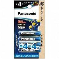 パナソニック アルカリ乾電池 エボルタNEO エシカルパッケージ 単4形 LR03NJ/4B 4本/袋（ご注文単位1袋）【直送品】