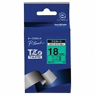 ブラザー ピータッチ TZeテープ ラミネートテープ 18mm 緑/黒文字 TZE-741 1個（ご注文単位1個）【直送品】