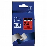 ブラザー ピータッチ TZeテープ ラミネートテープ 24mm 赤/黒文字 TZE-451 1個（ご注文単位1個）【直送品】