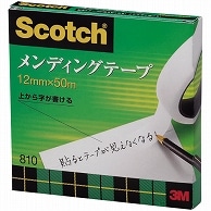 3M スコッチ メンディングテープ 810 大巻 12mm×50m 紙箱入 810-3-12 1巻（ご注文単位1巻）【直送品】