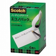 3M スコッチ メンディングテープ エコノパック 大巻 24mm×30m 紙箱入 業務用パック MP-24 6巻/袋（ご注文単位1袋）【直送品】